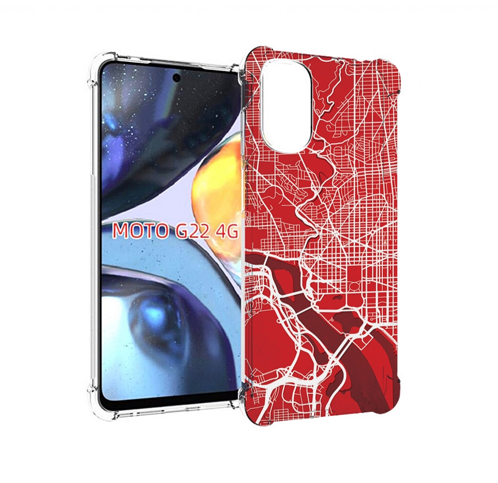 

Чехол MyPads векторная-карта для Motorola Moto G22 4G, Прозрачный, Tocco