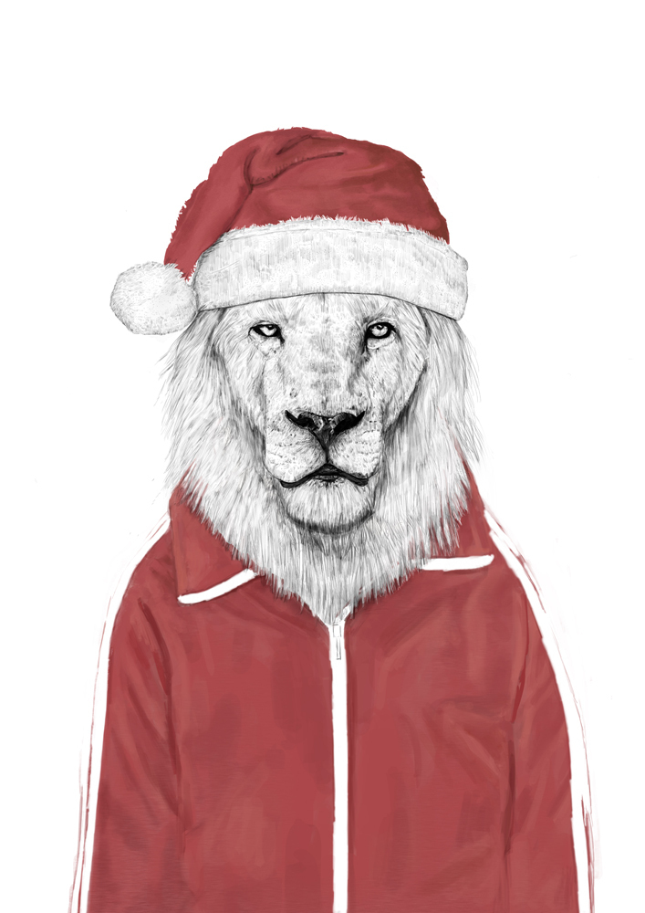 

Большой постер на стену Santa lion 40х50 см без рамы, BSSANTA