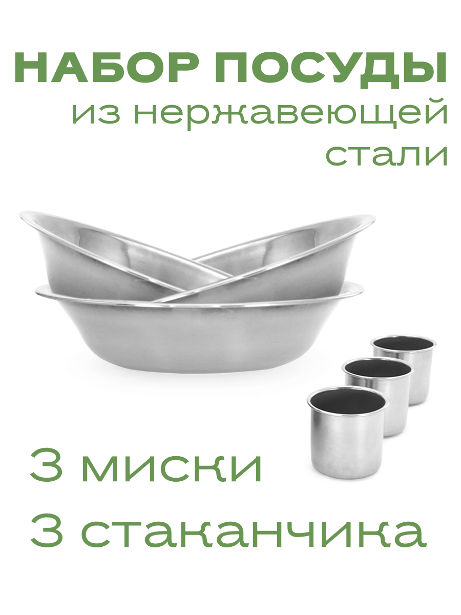 Набор посуды из нержавеющей стали Guo Tai Factory FPN-3 6 предметов