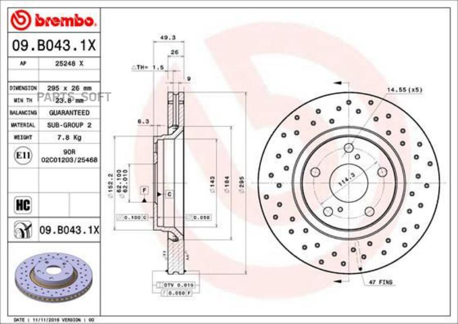 

Диск Тормозной Toyota Auris ( E18 ) 10/12-12/18 / Toyota Auris Estate ( E18 ) 07/13-12/18