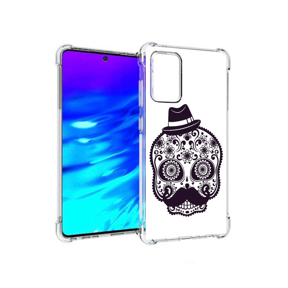 

Чехол MyPads Tocco для Samsung Galaxy A72 разрисованный скелет (PT158633.553.575), Прозрачный, Tocco