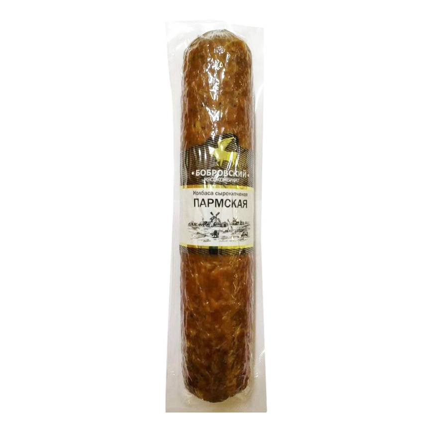 

Колбаса сырокопченая Бобровский мясокомбинат Пармская ~580 г