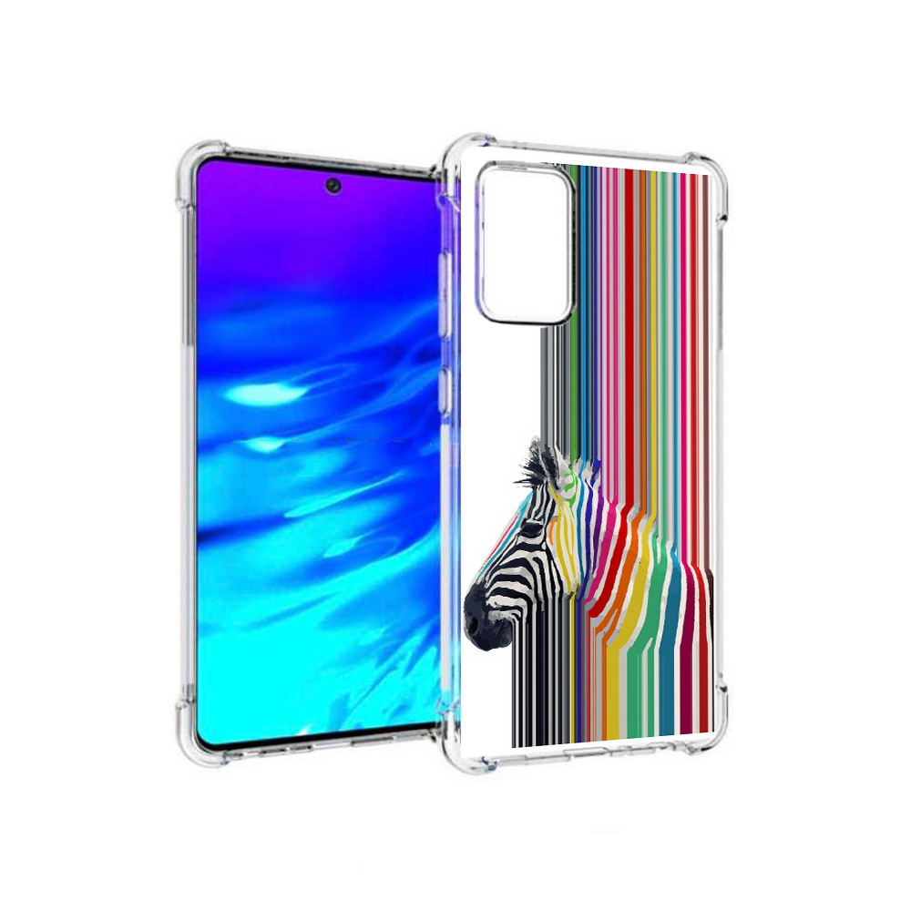 

Чехол MyPads Tocco для Samsung Galaxy A72 радужная зебра (PT158633.553.565), Прозрачный, Tocco