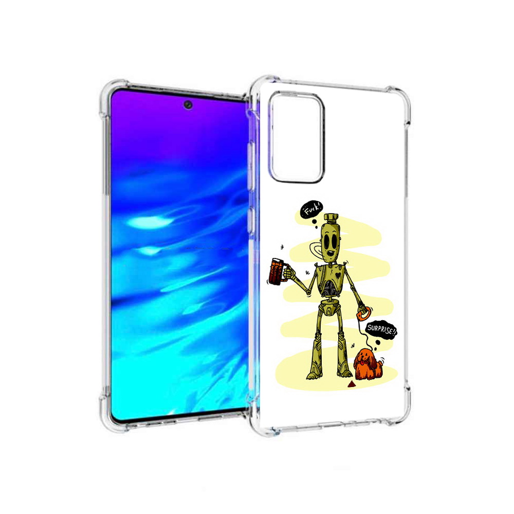 

Чехол MyPads Tocco для Samsung Galaxy A72 прикольный робот (PT158633.553.557), Прозрачный, Tocco