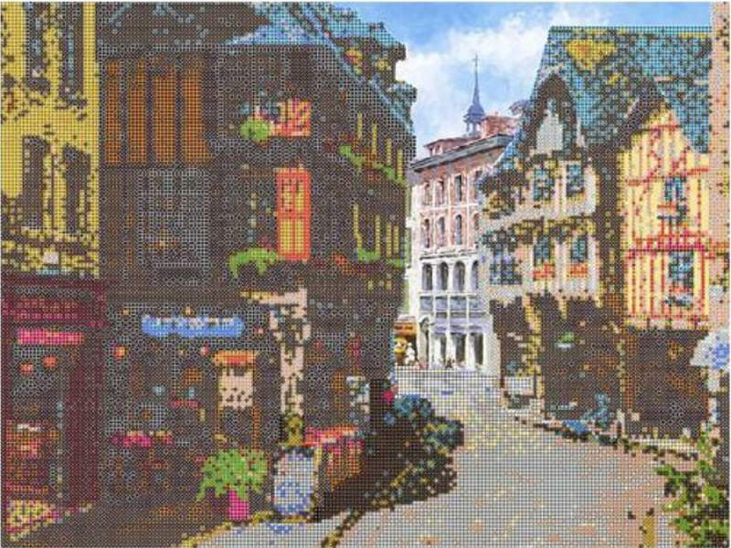 

Схема вышивки бисером Gluriya, "Старый город", раз. 42*27,7см, цв. 16, без бисера