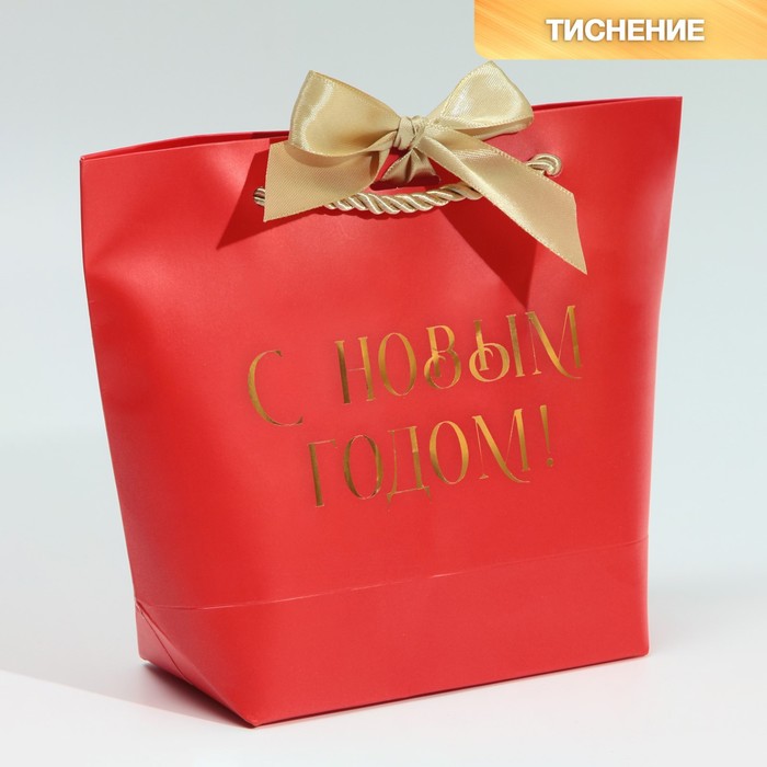 

Пакет подарочный New Year, 21 х 17 х 7 см, Красный