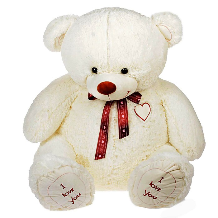 фото Мягкая игрушка «медведь феликс», цвет молочный, 120 см любимая игрушка