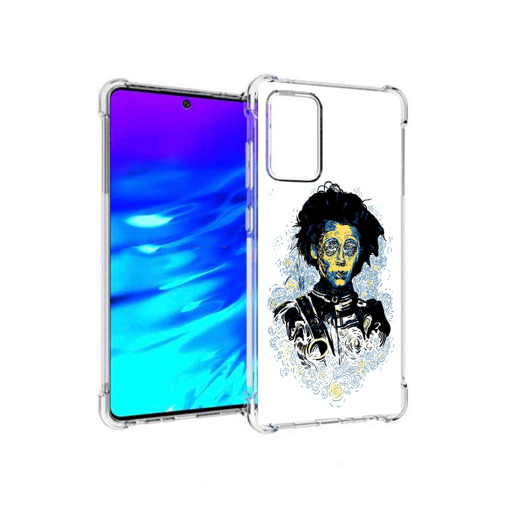 

Чехол MyPads Tocco для Samsung Galaxy A72 парень черно-белый абстракция (PT158633.553.535), Прозрачный, Tocco