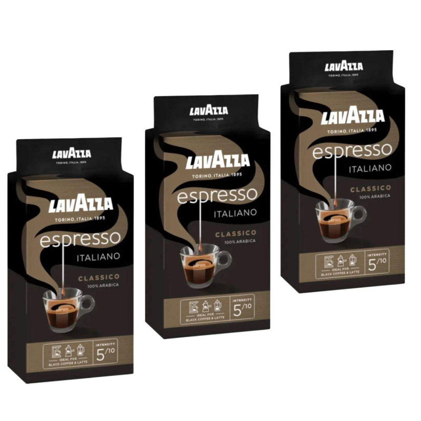 Кофе молотый Lavazza Caffe Espresso, 250 г х 3 шт