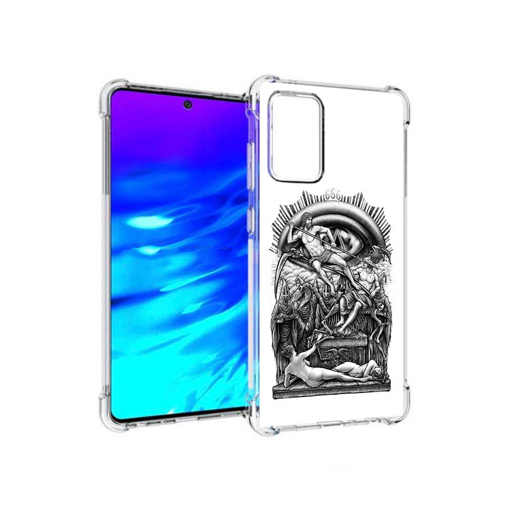 

Чехол MyPads Tocco для Samsung Galaxy A72 оракул черно белый (PT158633.553.528), Прозрачный, Tocco