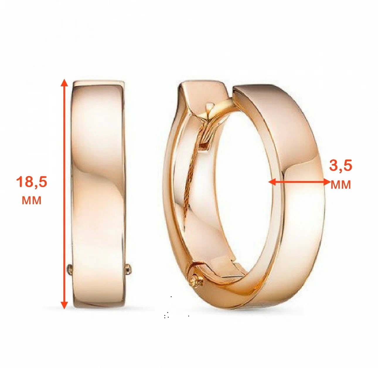 

Серьги конго из золота Delta Luxe, Luxe