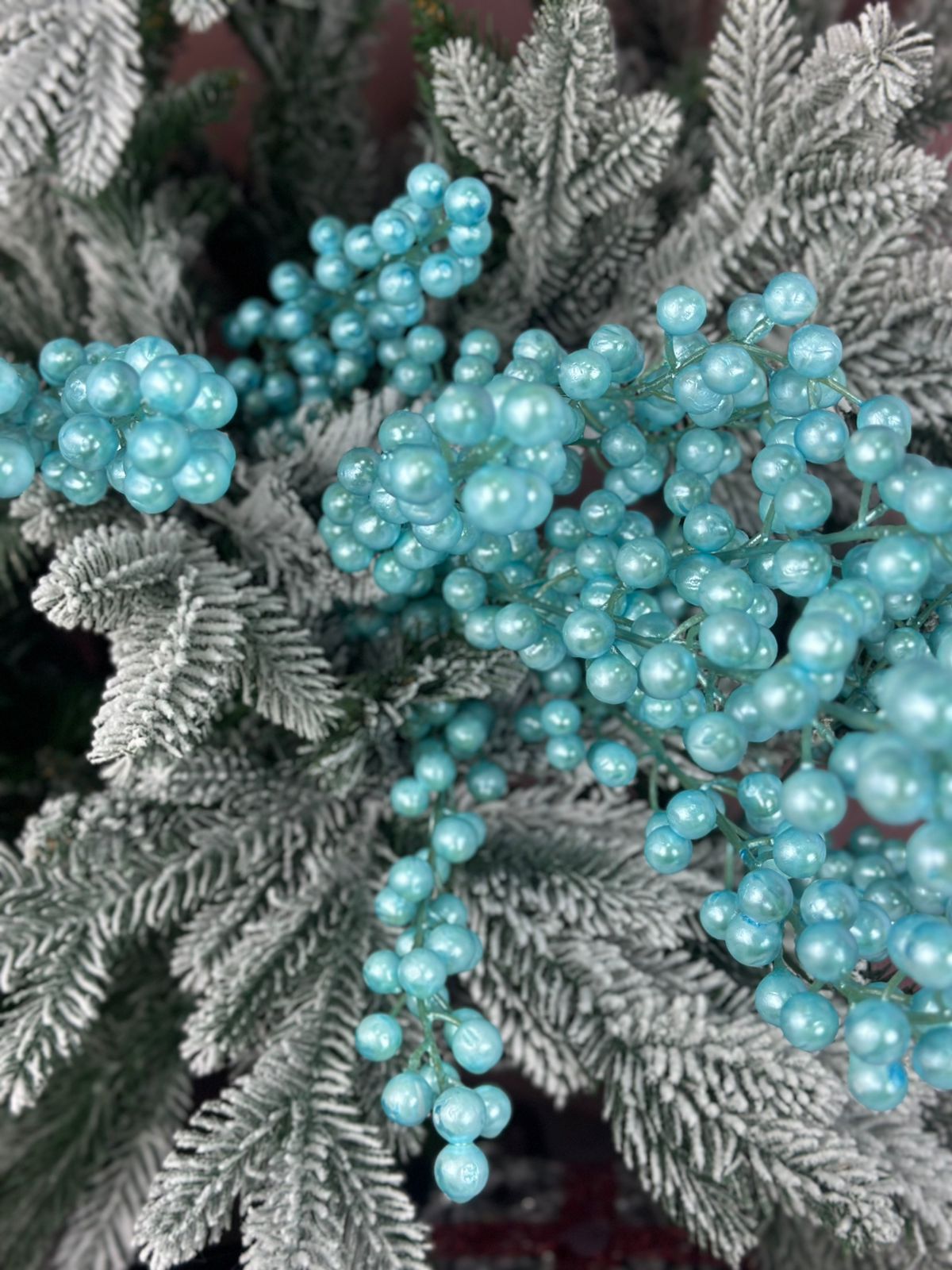 

Новогоднее украшение- Ветка с шариками Merry Christmas голубой комплект 5 шт. 18742