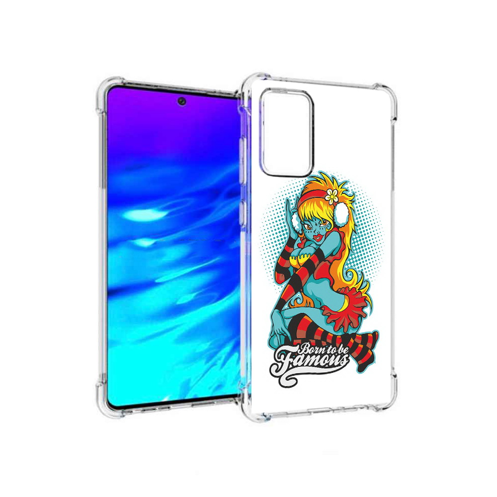 

Чехол MyPads Tocco для Samsung Galaxy A72 нарисованная девушка в наушниках, Прозрачный, Tocco