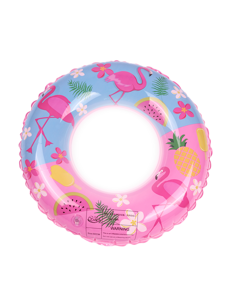 Круг для плавания детский надувной Фламинго Swim Ring BG0146 розовый 70 см