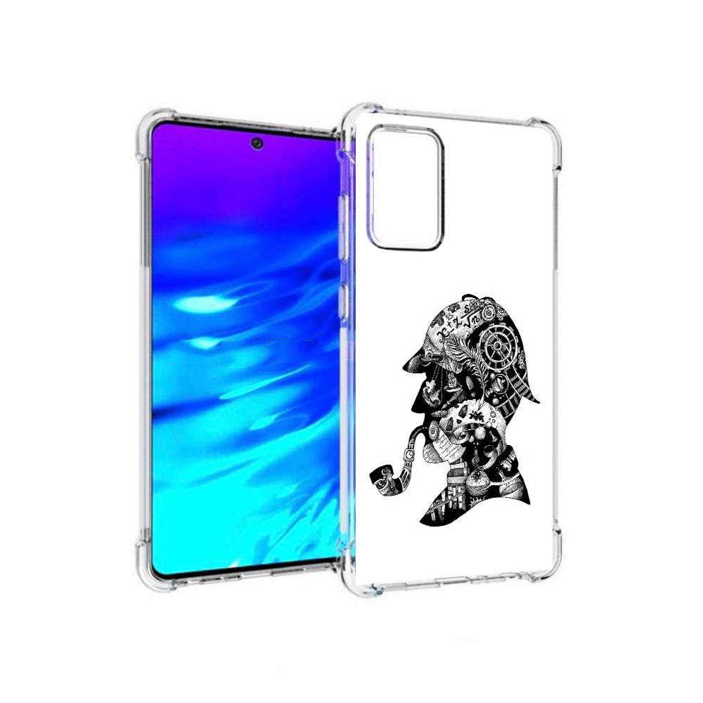 

Чехол MyPads Tocco для Samsung Galaxy A72 мужчина с трубкой абстракция (PT158633.553.488), Прозрачный, Tocco