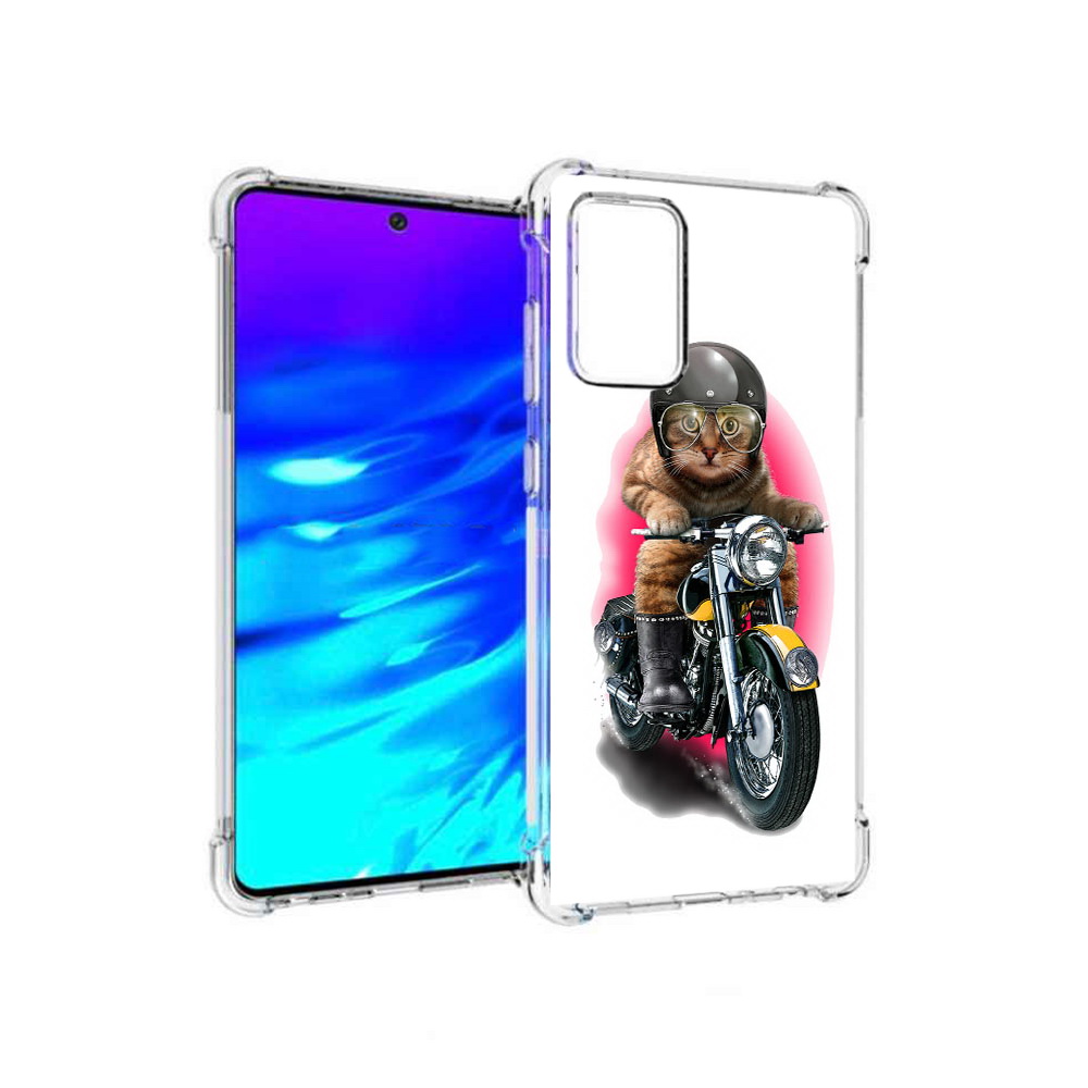 

Чехол MyPads Tocco для Samsung Galaxy A72 мото-кот (PT158633.553.485), Прозрачный, Tocco