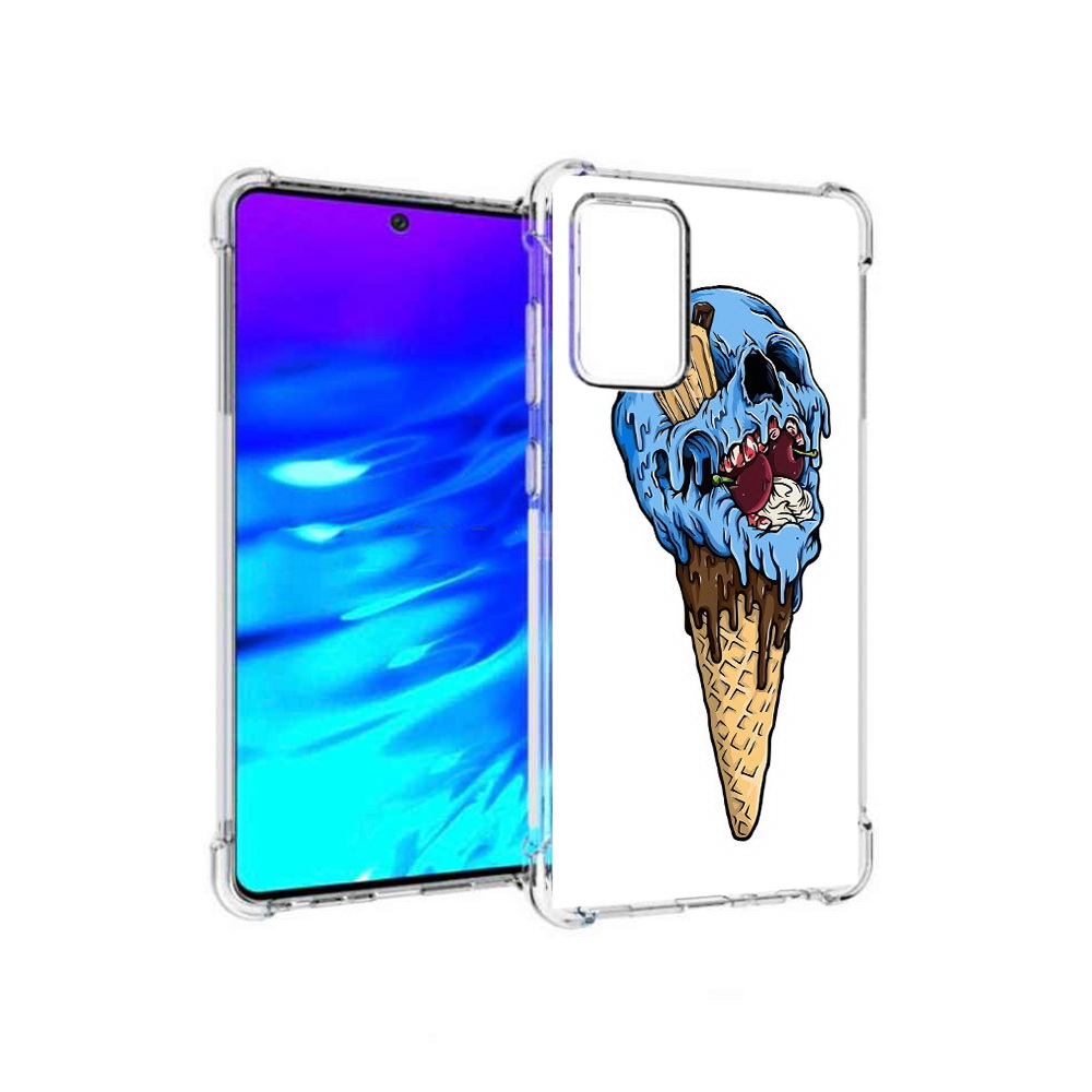 

Чехол MyPads Tocco для Samsung Galaxy A72 мороженное череп (PT158633.553.484), Прозрачный, Tocco