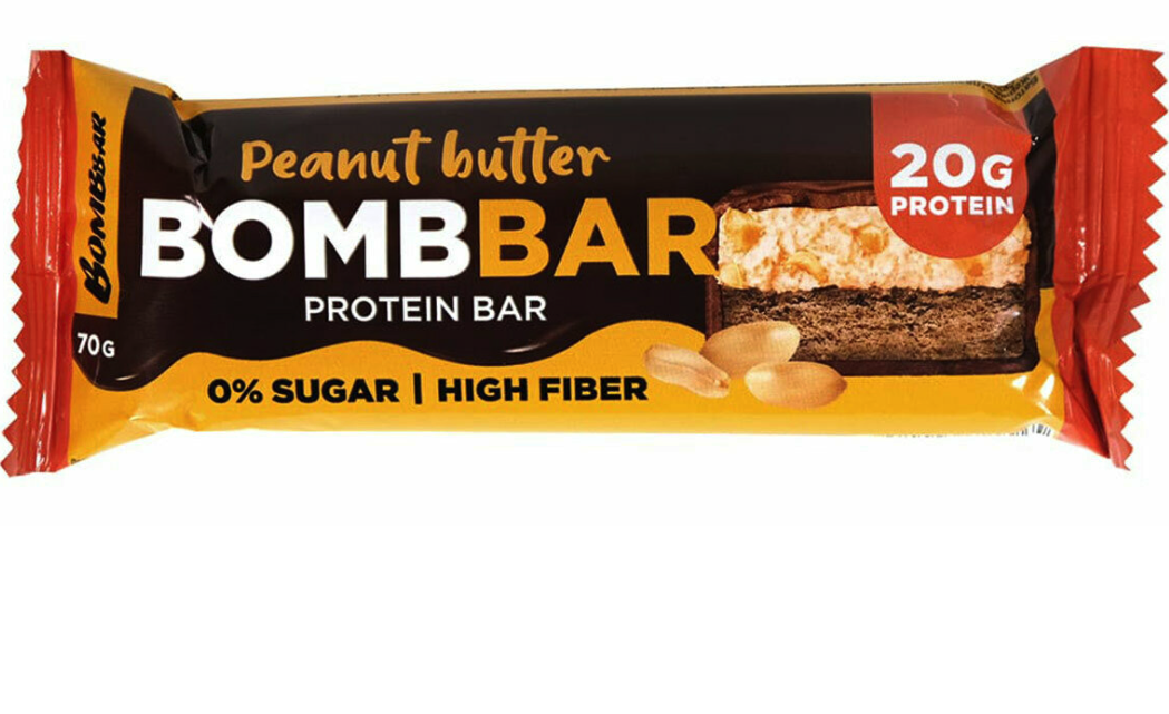 фото Батончик bombbar protein bar глазированный, ореховый кофе раф, 70 г