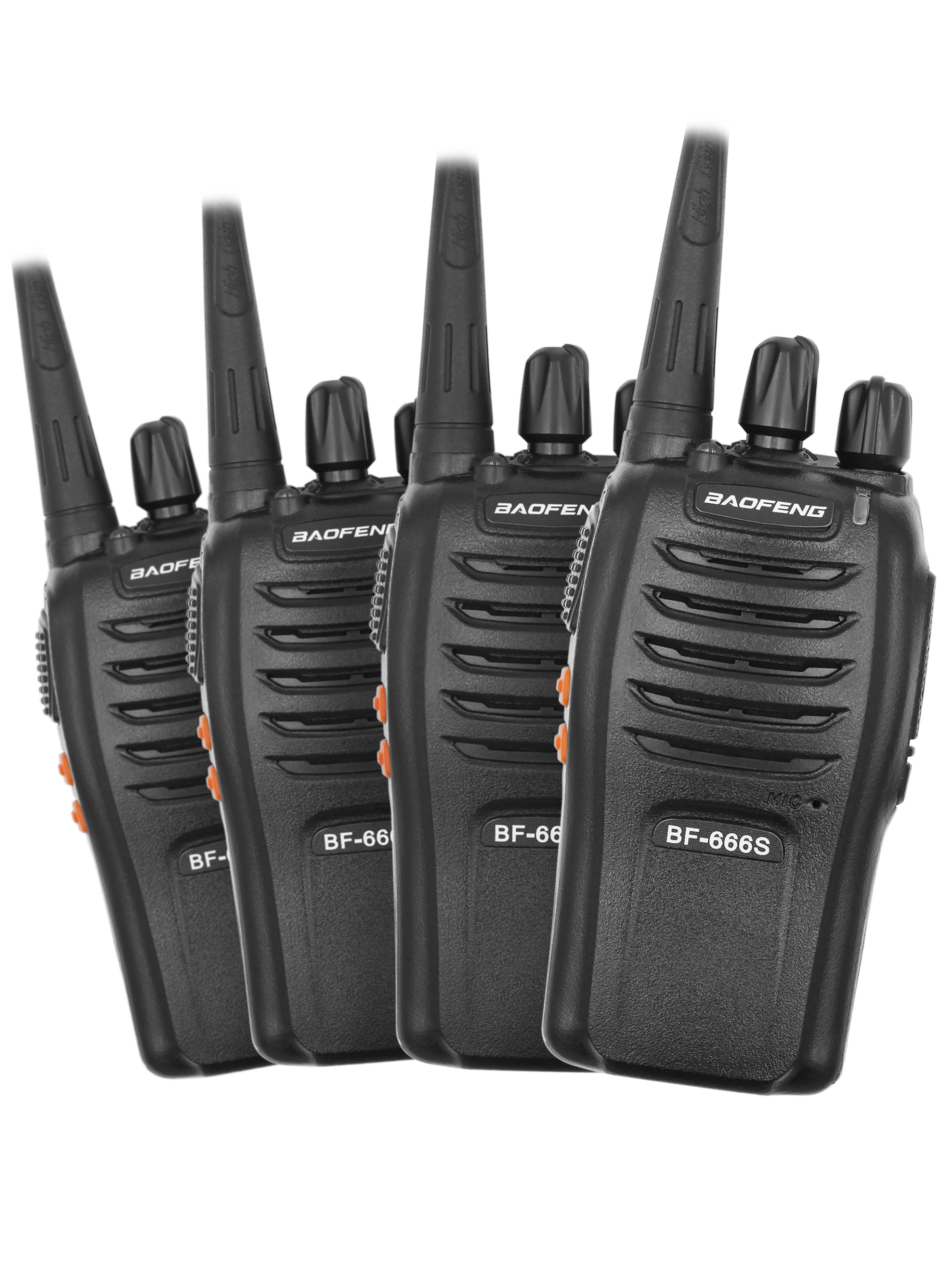 

Портативная радиостанция Baofeng BF-666S черный, 4 шт., BF-666S