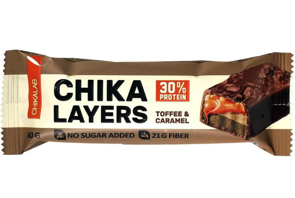 Батончик Chikalab Chika Layers протеиновый, глазированный, солёная карамель и арахис, 60 г