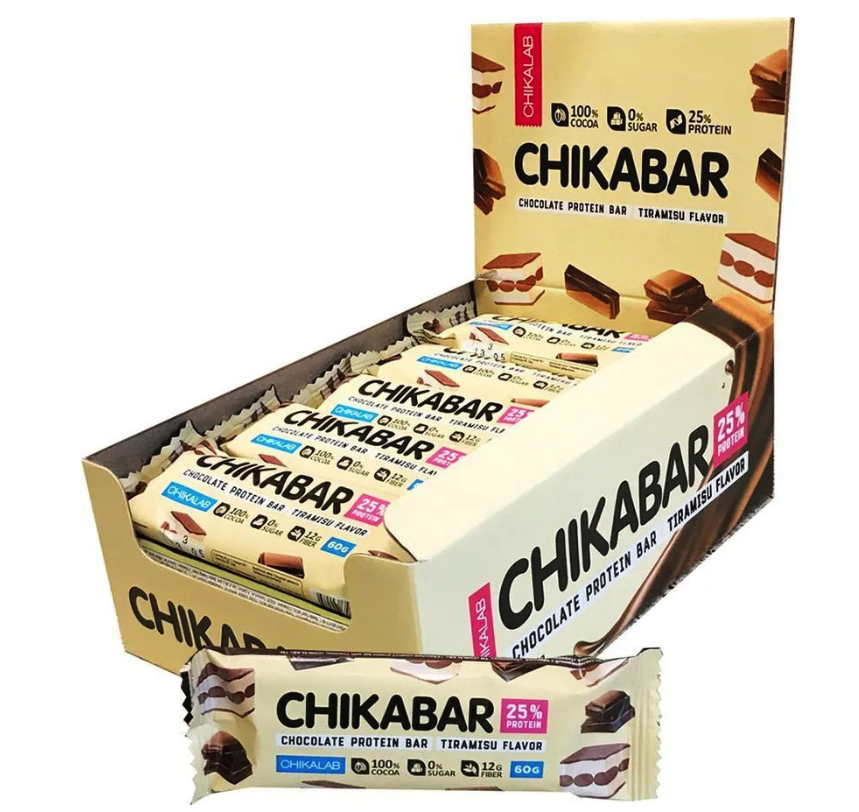 

Батончик Chikalabs | Chikabar, тирамису с молочной начинкой, глазированный, 60 г