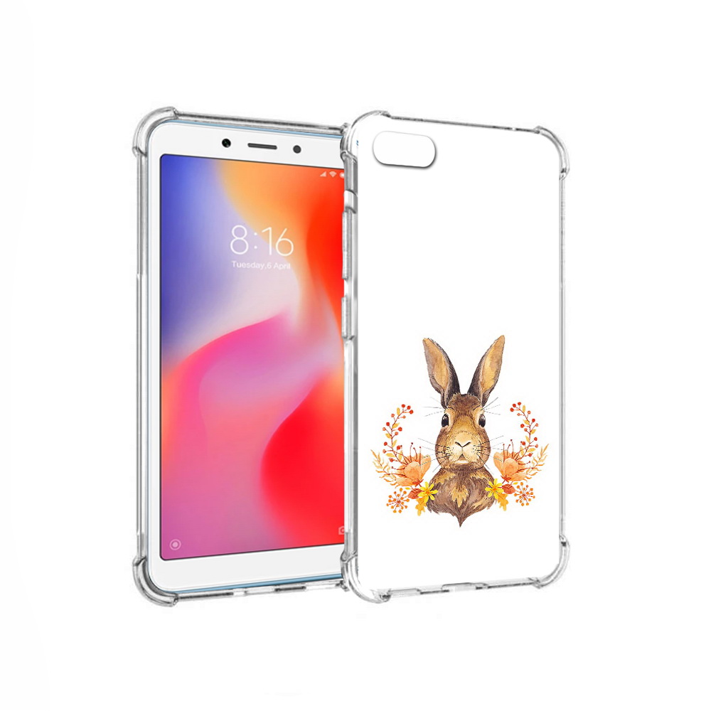 

Чехол MyPads Tocco для Xiaomi Redmi 6A зайка в цветах (PT113916.305.349), Прозрачный, Tocco
