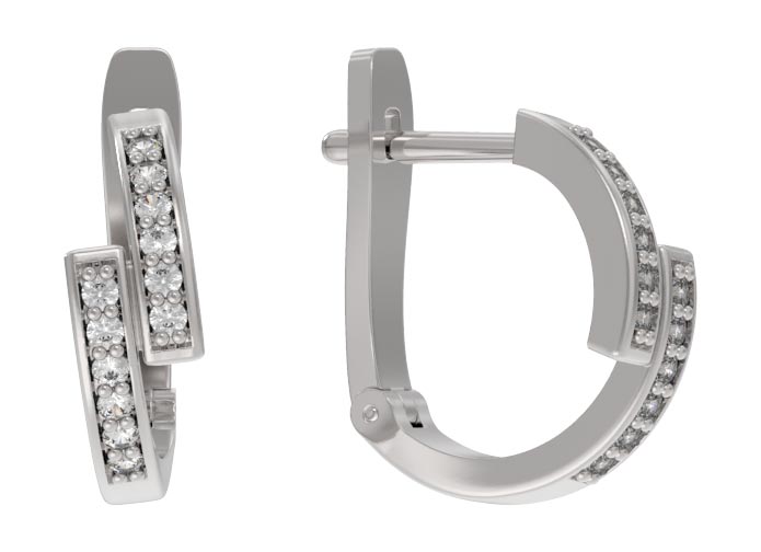 Серьги из серебра Arina 1039362-01110, фианит