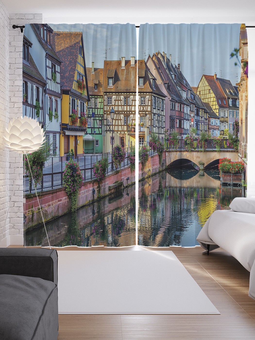 

Шторы JoyArty с фотопечатью "Красочный город" из сатена, 290х265 см, Красочный город