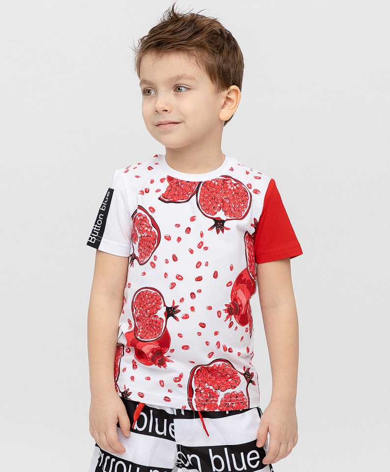 

Комплект из 2 футболок Button Blue для мальчиков красный 140, 120BBBF12053519