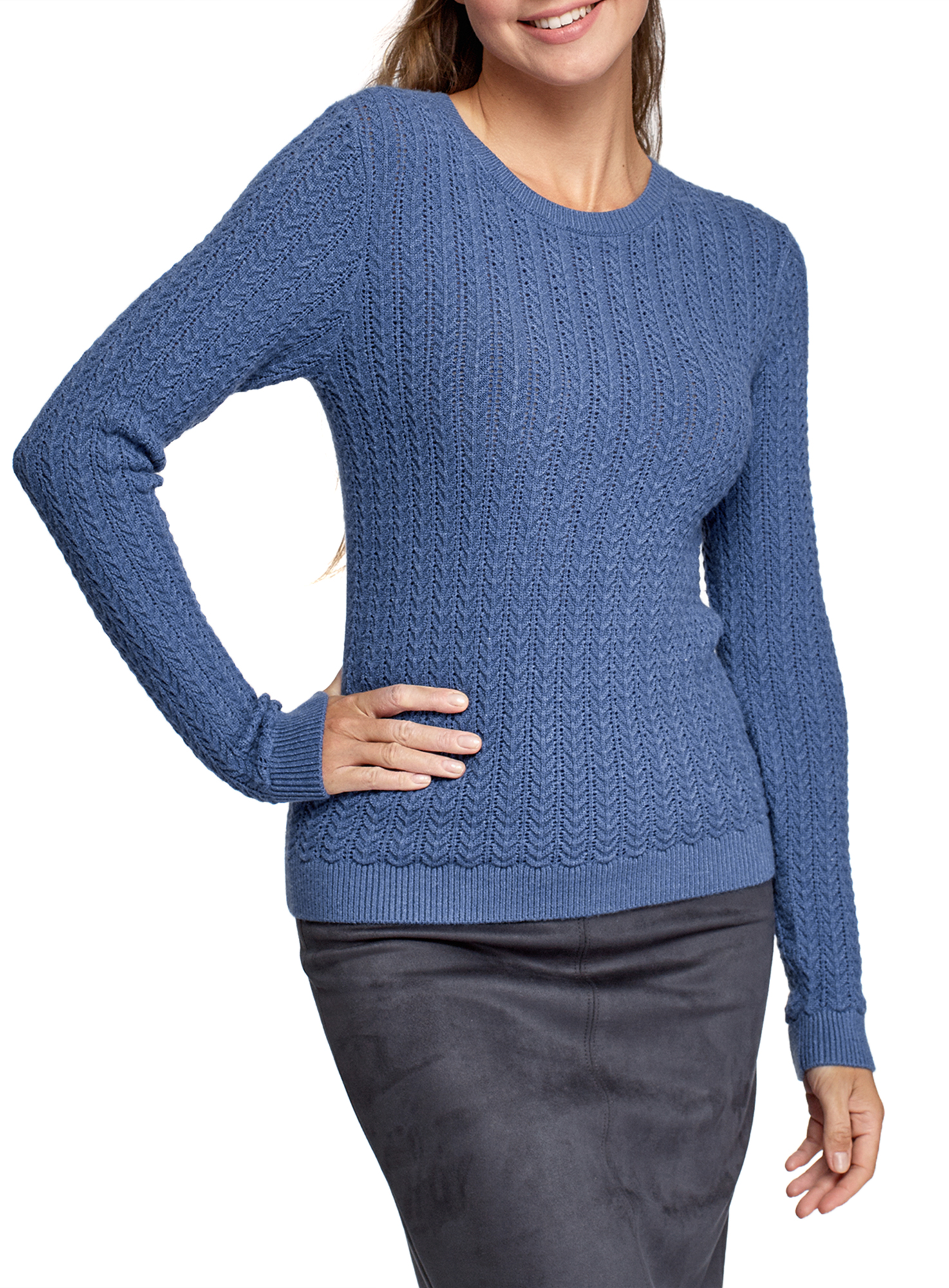 

Джемпер женский oodji 63807350 синий XL, 63807350