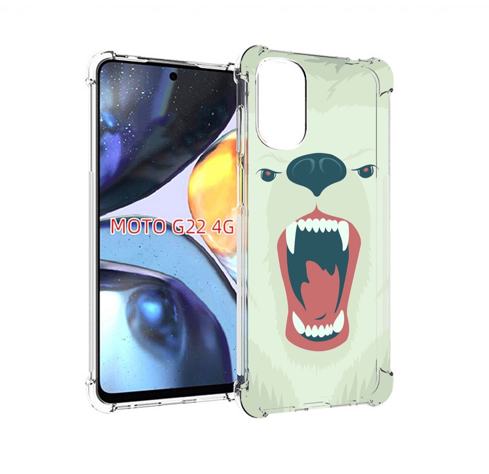 

Чехол MyPads белый-медведь для Motorola Moto G22 4G, Прозрачный, Tocco