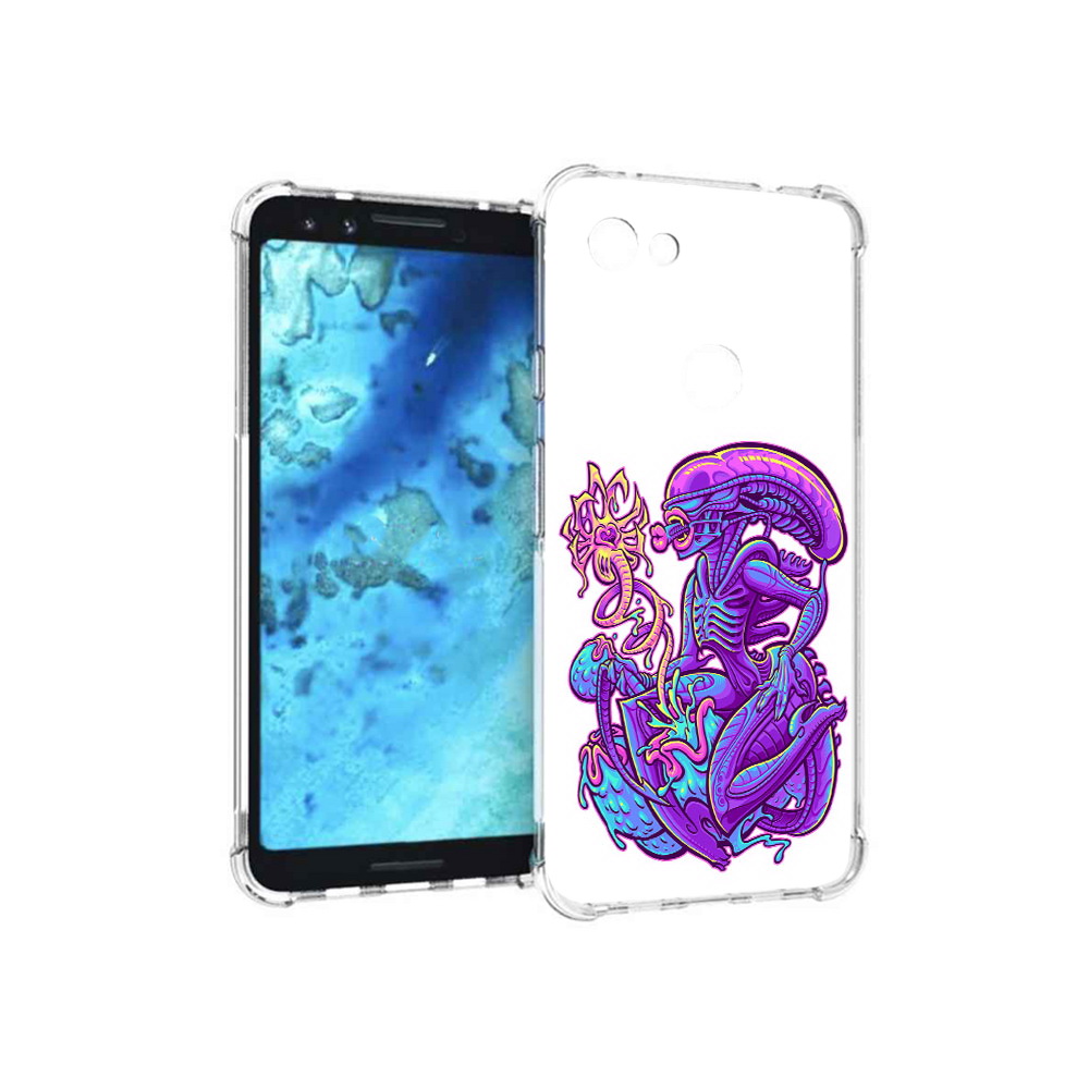 

Чехол MyPads Tocco для Google Pixel 3 чужой фиолетовый цвет, Прозрачный, Tocco