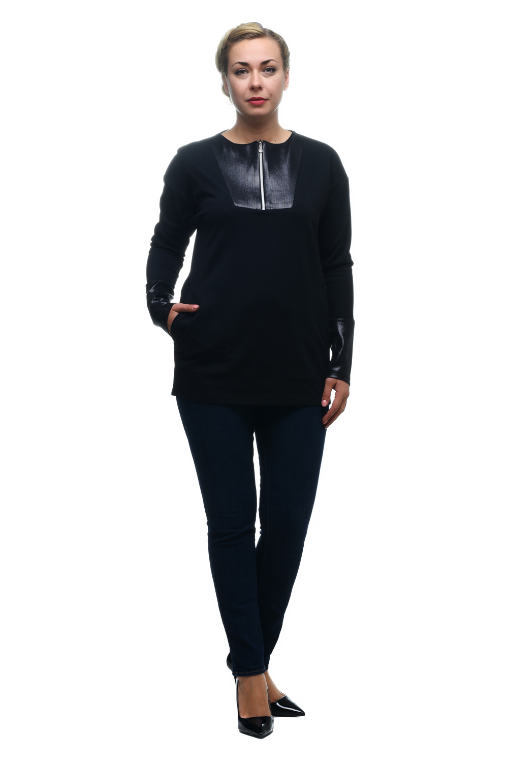 

Туника женская OLSI 1806008 черная 62 RU, 1806008