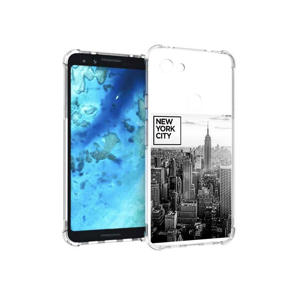 

Чехол MyPads Tocco для Google Pixel 3 черно белый ньюерк, Прозрачный, Tocco