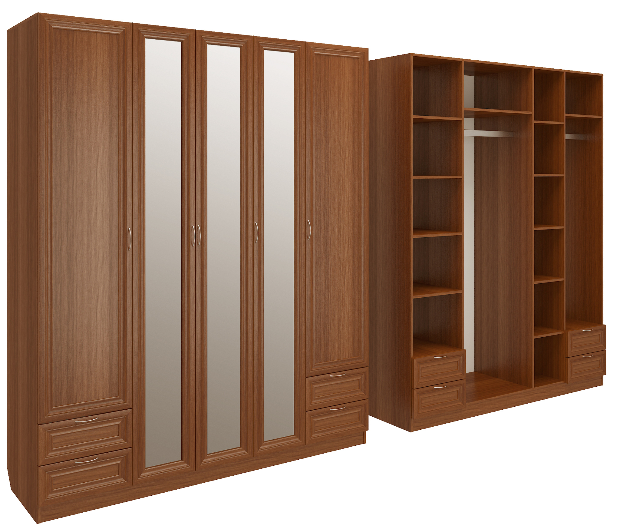 

Шкаф распашной Феникс ШК-5/7 Орех, Коричневый