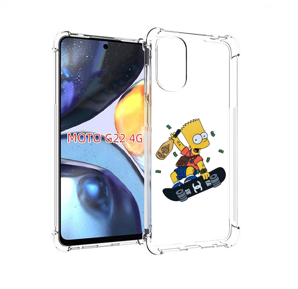 

Чехол MyPads барт-скейтер детский для Motorola Moto G22 4G, Прозрачный, Tocco
