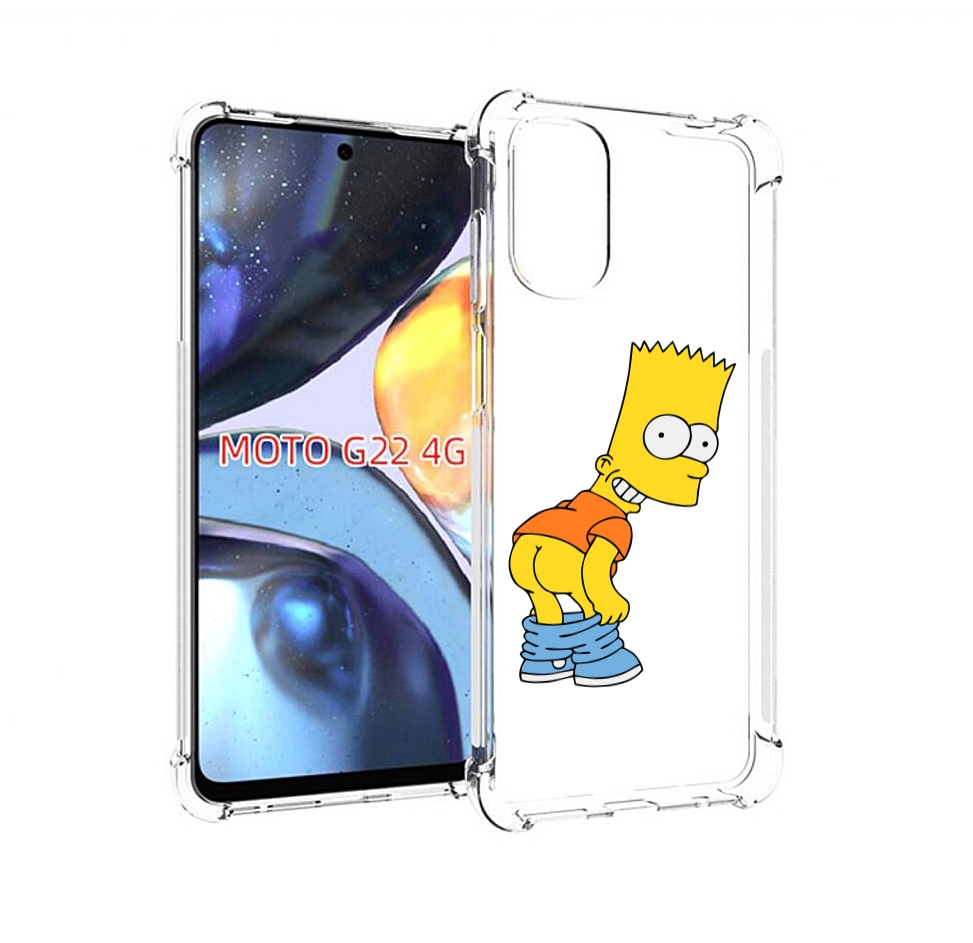 

Чехол MyPads барт-симпсон-довольный для Motorola Moto G22 4G, Прозрачный, Tocco