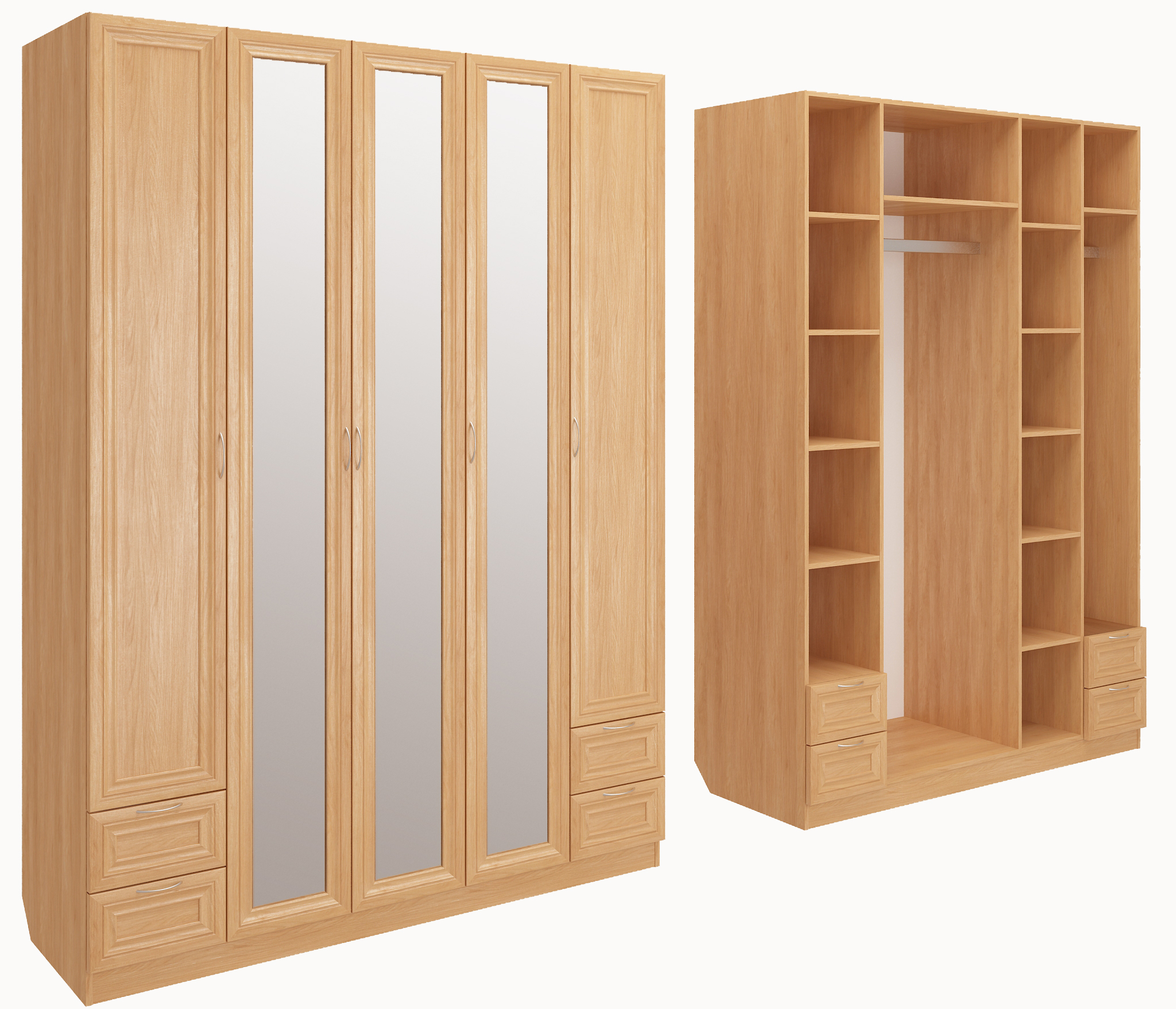 

Шкаф распашной Феникс ШК-5/6 Ольха, Оранжевый;желтый