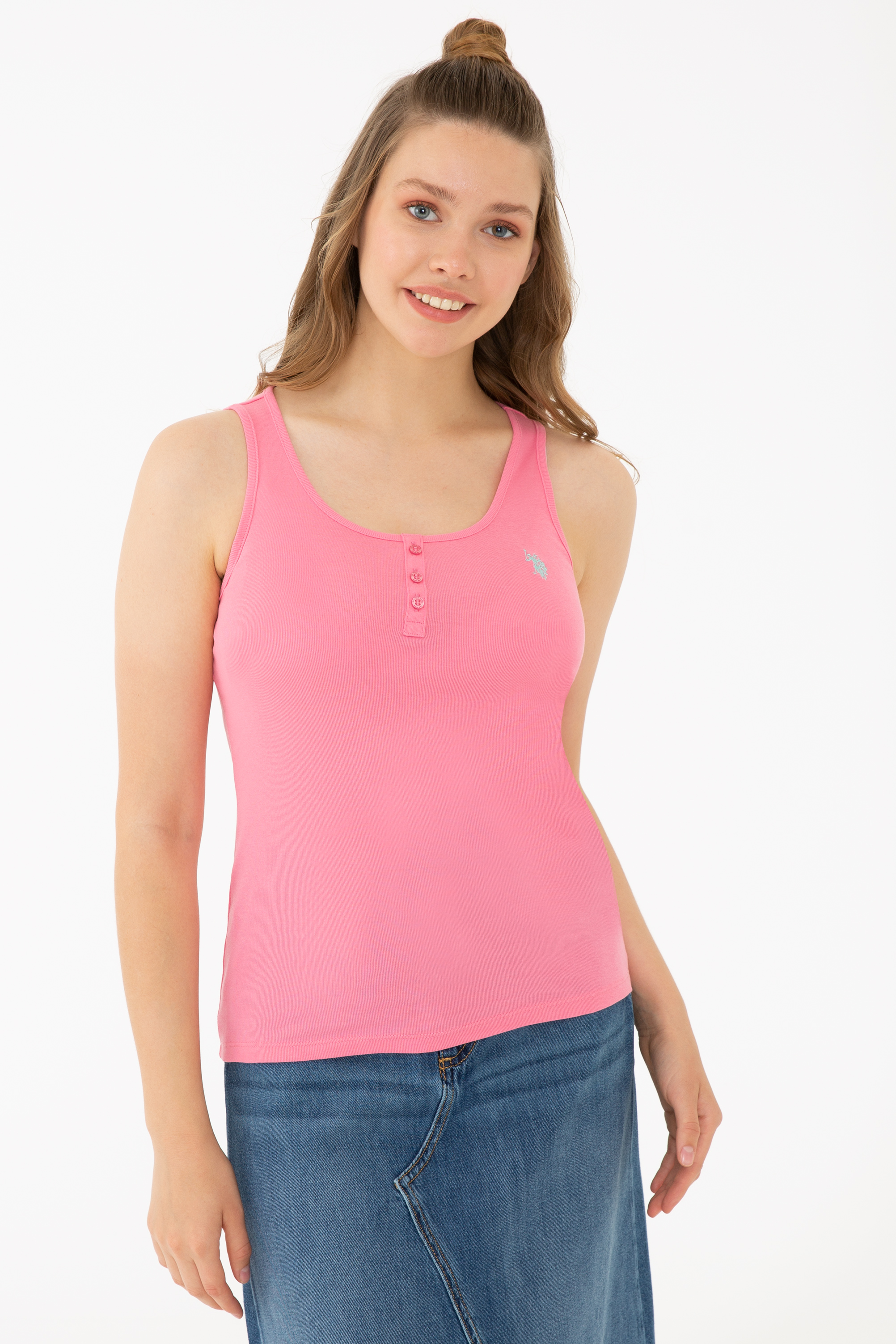 

Майка женская U.S. POLO Assn. G082GL0110GEDDA21 розовая L, G082GL0110GEDDA21