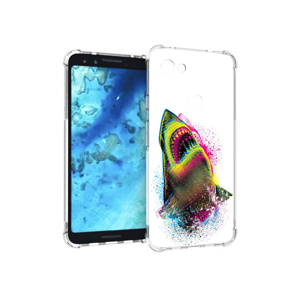 

Чехол MyPads Tocco для Google Pixel 3 челюсти-2, Прозрачный, Tocco