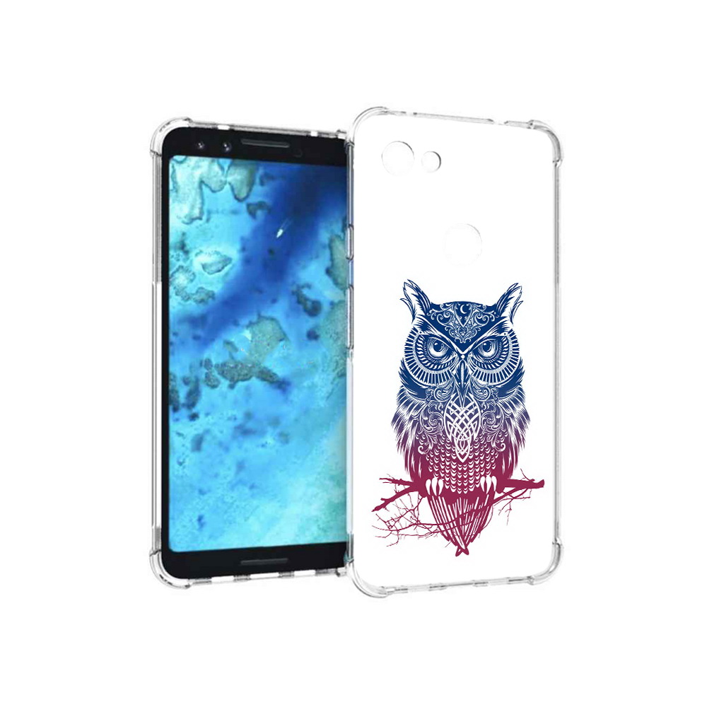 

Чехол MyPads Tocco для Google Pixel 3 хиппи сова, Прозрачный, Tocco