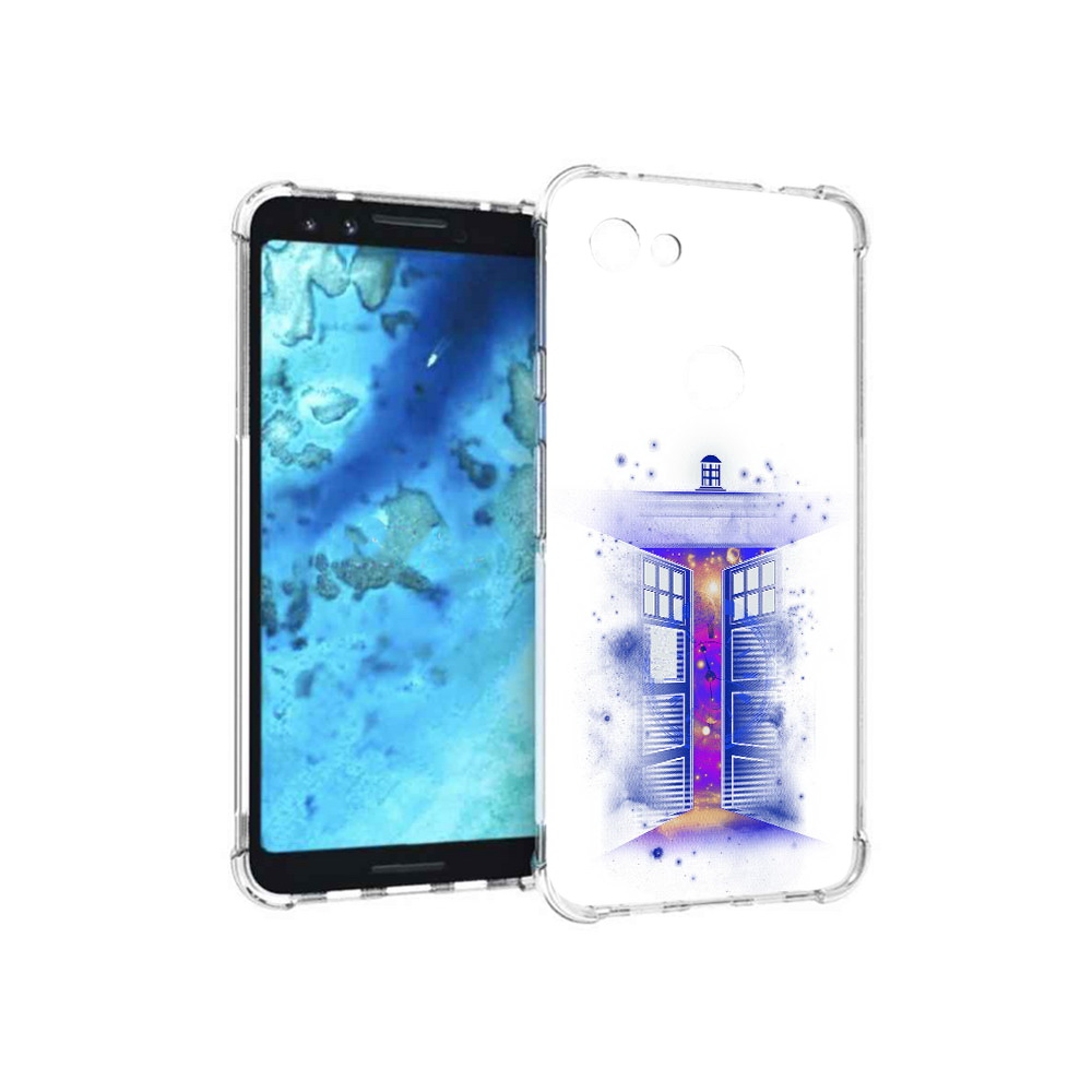 

Чехол MyPads Tocco для Google Pixel 3 фиолетовый уголок абстракция, Прозрачный, Tocco
