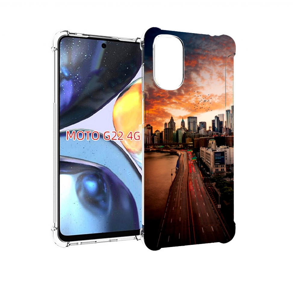 

Чехол MyPads американский город фото для Motorola Moto G22 4G, Прозрачный, Tocco
