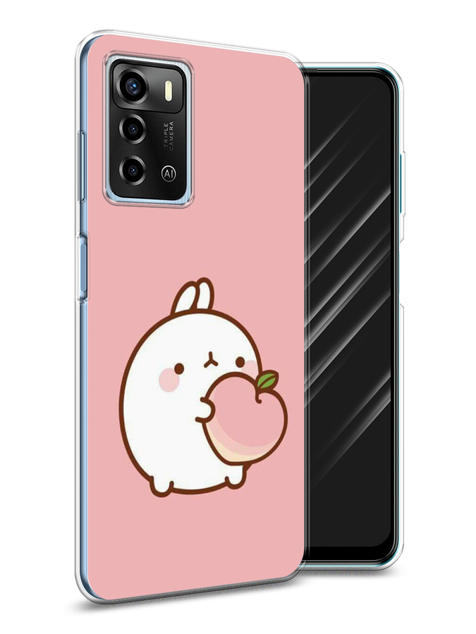 

Чехол Awog на ZTE Blade V40 Vita / ЗТЕ Блэйд V40 Vita "Кролик с персиком", Разноцветный, 135650-1