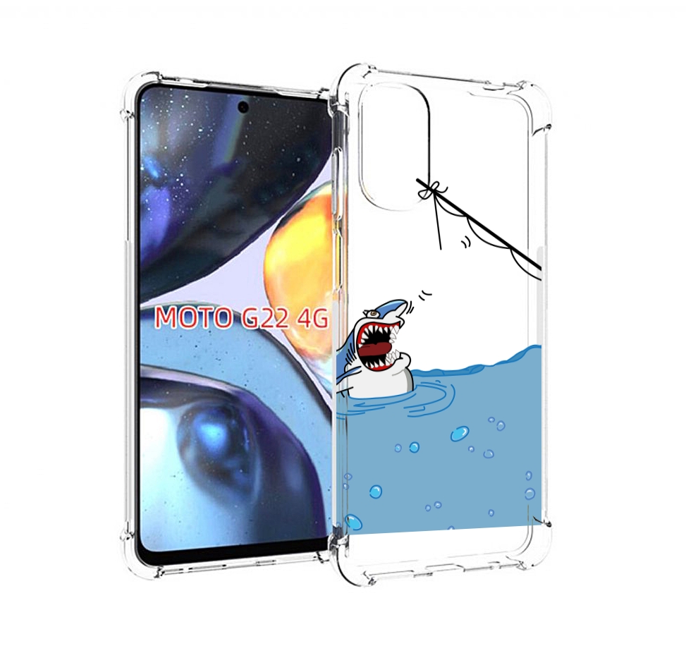 

Чехол MyPads акула-рисунок для Motorola Moto G22 4G, Прозрачный, Tocco