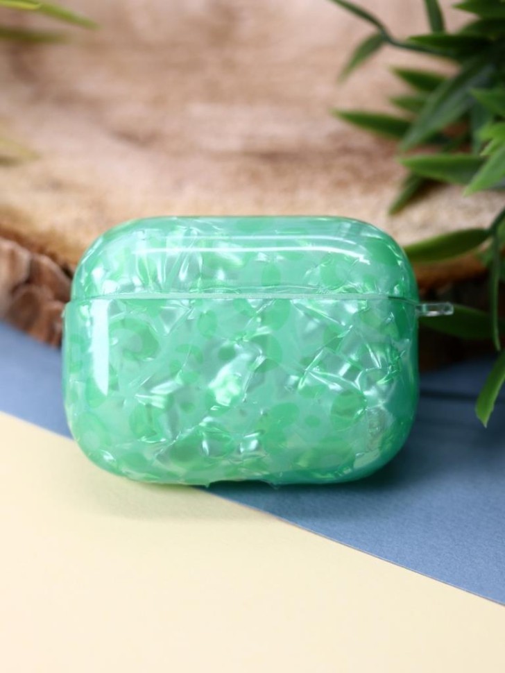 

Чехол iLikeGift для AirPods Pro Sea shell green, Зеленый, Sea shell
