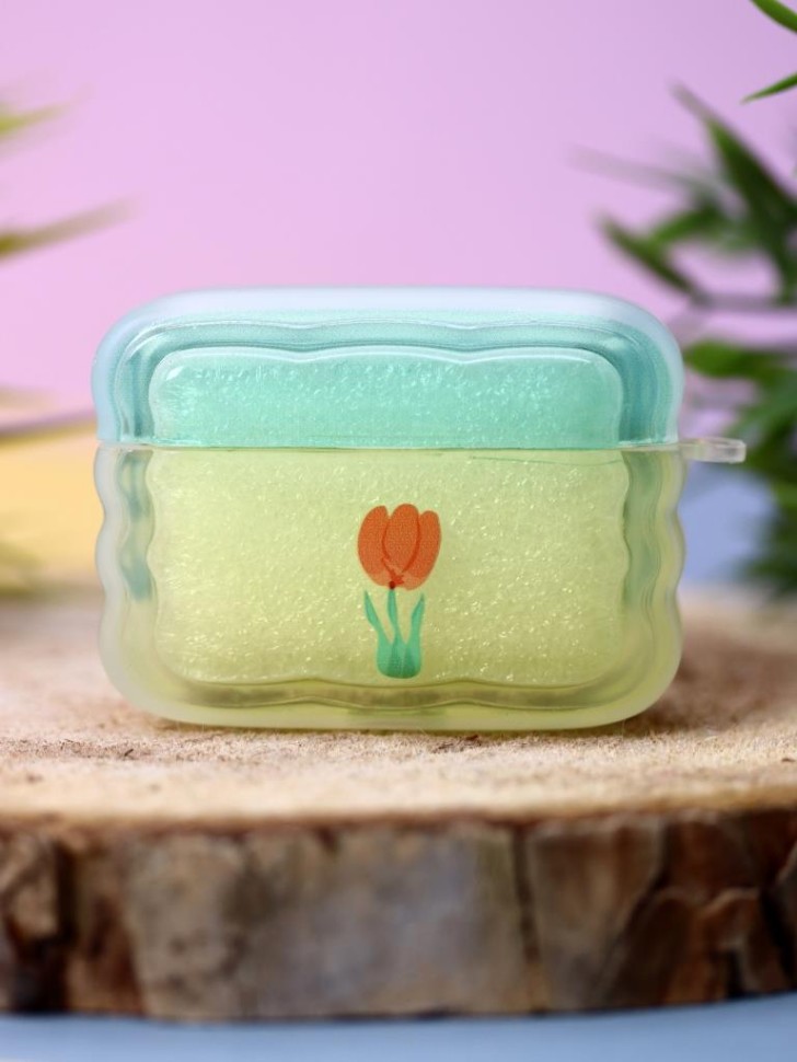 

Чехол iLikeGift для AirPods Pro Flower green, Зеленый, Flower
