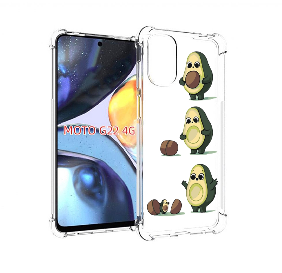 

Чехол MyPads авокадо-с-малышом для Motorola Moto G22 4G, Прозрачный, Tocco