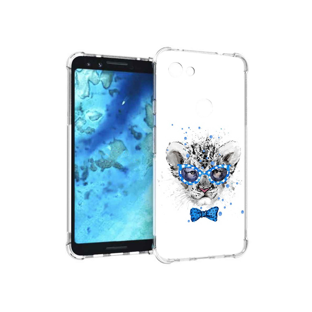 

Чехол MyPads Tocco для Google Pixel 3 тигренок с бабочкой, Прозрачный, Tocco