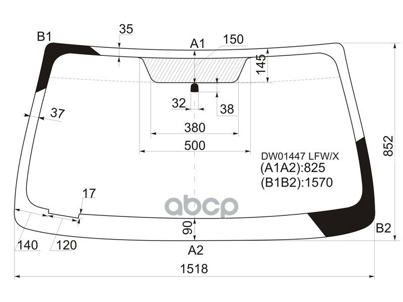 Стекло Лобовое Chevrolet Trailblazer 01-10 Xyg Арт. Dw01447 Lfw/X